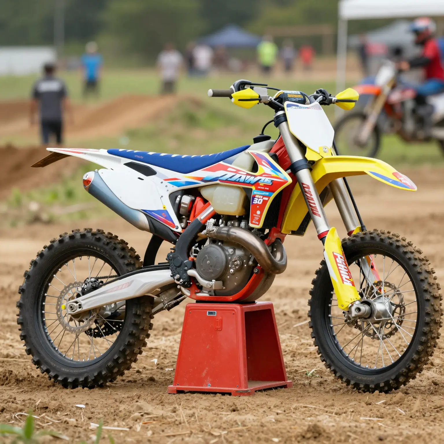 Dirt Bike with Eye-Catching Graphics