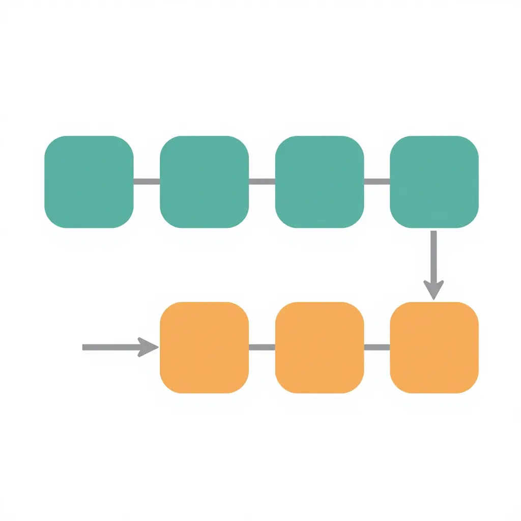 Flat 2D flow diagram comparing a four-step full-kit swap process with a shorter two-step shroud-only path